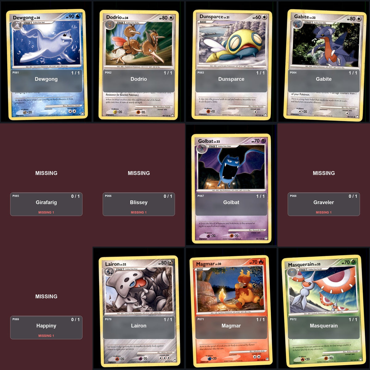 Pokemon TCG Mysterious Treasures C/UC/R Standard Set 54 Cards