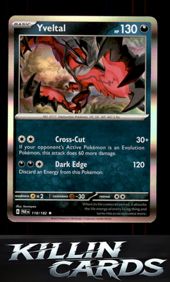 Yveltal - 118/182 118/182 Pokemon Rare SV04: Paradox Rift Card NM