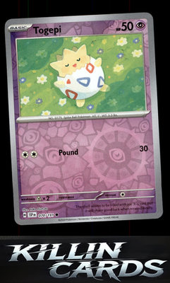 Reverse Holofoil Togepi 070/191 Pokemon Common SV08: Surging Sparks Card NM