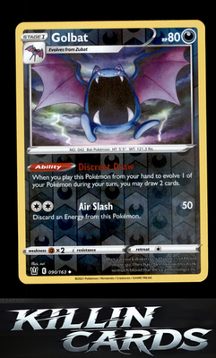 Reverse Holofoil Golbat 090/163 Pokemon Uncommon SWSH05: Battle Styles Card NM