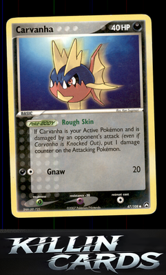 Carvanha 47/108 Pokemon Common Power Keepers Card LP