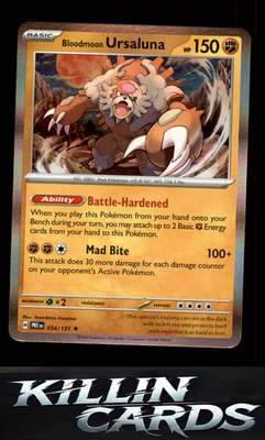 Bloodmoon Ursaluna 054/131 Pokemon Rare SV: Prismatic Evolutions Card NM