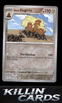 Reverse Holofoil Alolan Dugtrio - 123/191 123/191 Pokemon Uncommon SV08: Surging