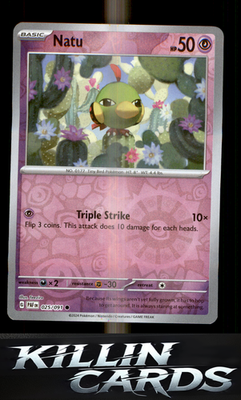 Reverse Holofoil Natu - 025/091 025/091 Pokemon Common SV: Paldean Fates Card NM