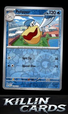 Reverse Holofoil Pelipper 039/159 Pokemon Uncommon SV09: Journey Together Card N