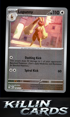 Reverse Holofoil Lopunny 108/132 Pokemon Common ME01: Mega Evolution Card NM