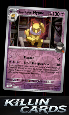 Reverse Holofoil Team Rocket's Hypno 080/182 Pokemon Uncommon SV10: Destined Riv