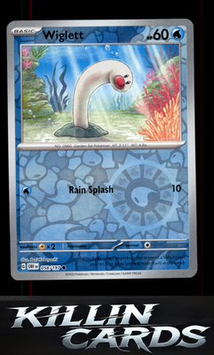 Reverse Holofoil Wiglett 058/197 Pokemon Common SV03: Obsidian Flames Card NM