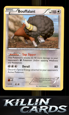 Bouffalant 119/160 Pokemon Uncommon XY - Primal Clash Card NM