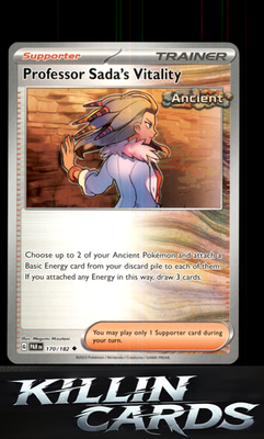 Professor Sada's Vitality 170/182 Pokemon Uncommon SV04: Paradox Rift Card NM