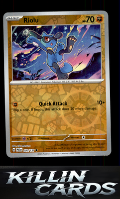 Reverse Holofoil Riolu 050/131 Pokemon Common SV: Prismatic Evolutions Card LP