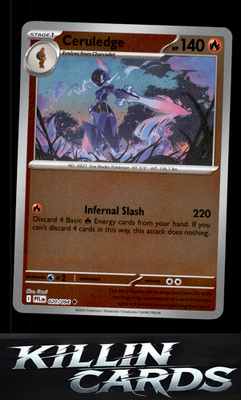 Reverse Holofoil Ceruledge 020/094 Pokemon Uncommon ME02: Phantasmal Flames Card