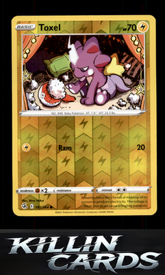 Reverse Holofoil Toxel (105) 105/264 Pokemon Common SWSH08: Fusion Strike Card N