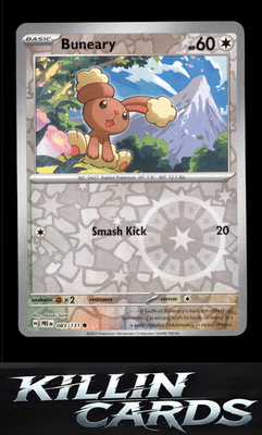 Reverse Holofoil Buneary 083/131 Pokemon Common SV: Prismatic Evolutions Card NM
