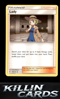 Lady 109/131 Pokemon Uncommon SM - Forbidden Light Card LP