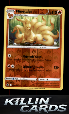 Reverse Holofoil Ninetales 018/195 Pokemon Uncommon SWSH12: Silver Tempest Card