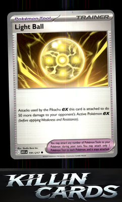 Light Ball 191/217 Pokemon Uncommon ME: Ascended Heroes Card NM
