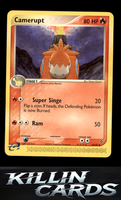 Camerupt 24/97 Pokemon Uncommon Dragon Card NM