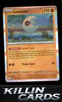 Lunatone 074/132 Pokemon Rare ME01: Mega Evolution Card NM