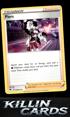 Piers 58/73 Pokemon Uncommon Champion's Path Card NM