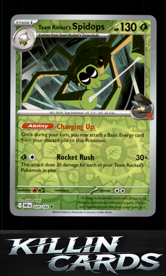 Reverse Holofoil Team Rocket's Spidops - 020/182 020/182 Pokemon Rare SV10: Dest