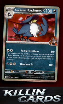 Team Rocket's Honchkrow (Team Rocket) 127/217 Pokemon Rare ME: Ascended Heroes C
