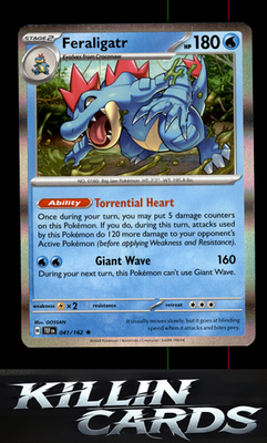 Feraligatr 041/162 Pokemon Rare SV05: Temporal Forces Card NM