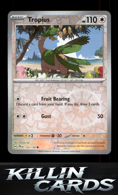 Reverse Holofoil Tropius 123/159 Pokemon Common SV09: Journey Together Card NM