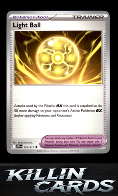 Light Ball 191/217 Pokemon Uncommon ME: Ascended Heroes Card NM