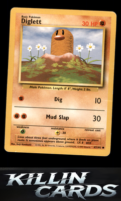 Diglett 047/102 Pokemon Common Base Set Card MP