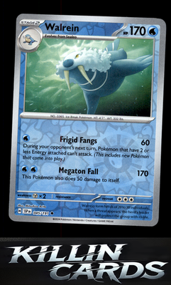 Reverse Holofoil Walrein 045/191 Pokemon Uncommon SV08: Surging Sparks Card NM