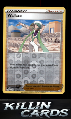 Reverse Holofoil Wallace 166/195 Pokemon Uncommon SWSH12: Silver Tempest Card NM
