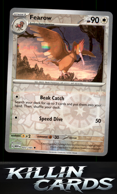 Reverse Holofoil Fearow 022/165 Pokemon Uncommon SV: Scarlet & Violet 151 Card N