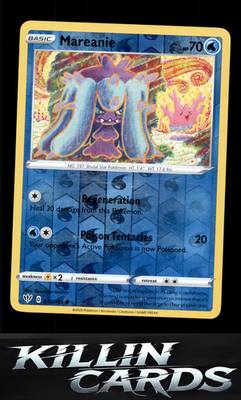 Reverse Holofoil Mareanie 051/189 Pokemon Common SWSH03: Darkness Ablaze Card NM