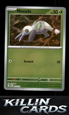 Reverse Holofoil Nincada 016/132 Pokemon Common ME01: Mega Evolution Card NM