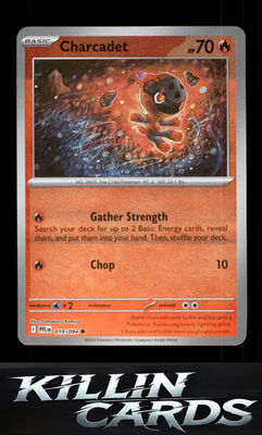 Reverse Holofoil Charcadet 019/094 Pokemon Common ME02: Phantasmal Flames Card N