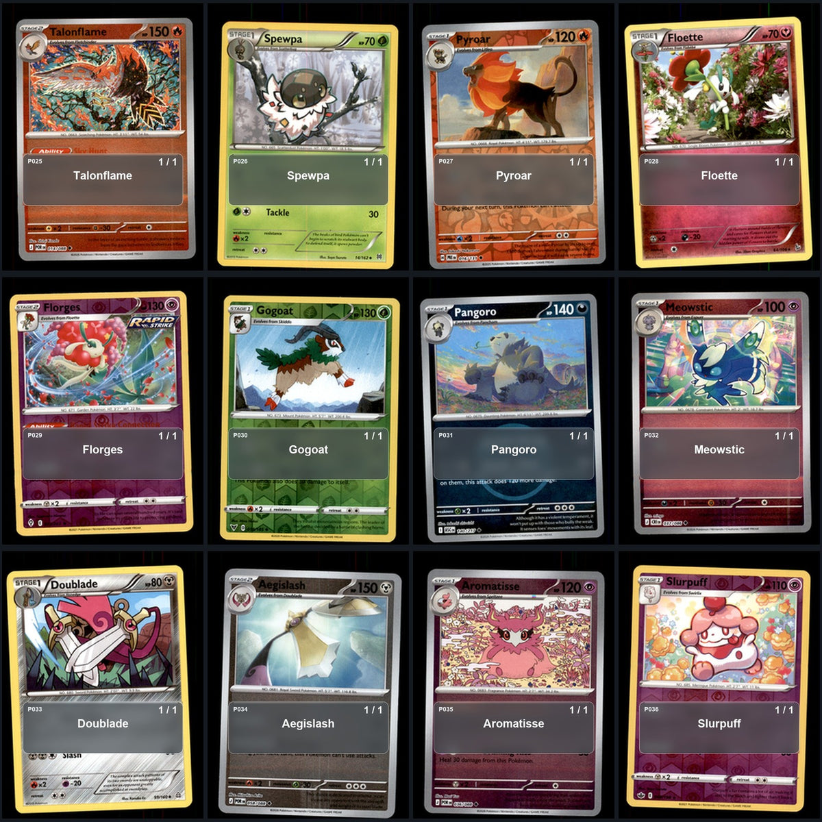 Pokemon TCG Generation 6 Pokemon Pokedex Set 72 Cards Collection