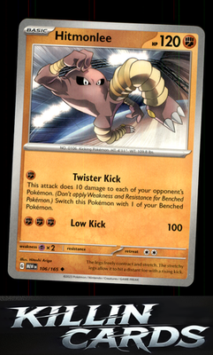 Hitmonlee 106/165 Pokemon Uncommon SV: Scarlet & Violet 151 Card NM