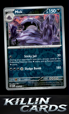 Reverse Holofoil Muk 089/165 Pokemon Uncommon SV: Scarlet & Violet 151 Card NM