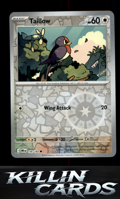 Reverse Holofoil Taillow 156/182 Pokemon Common SV10: Destined Rivals Card NM