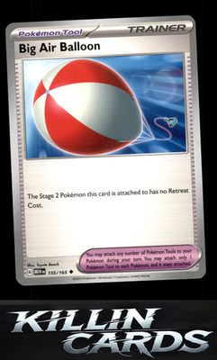 Big Air Balloon 155/165 Pokemon Uncommon SV: Scarlet & Violet 151 Card NM