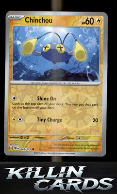 Reverse Holofoil Chinchou 020/091 Pokemon Common SV: Paldean Fates Card NM