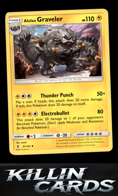 Alolan Graveler 41/145 Pokemon Uncommon SM - Guardians Rising Card LP