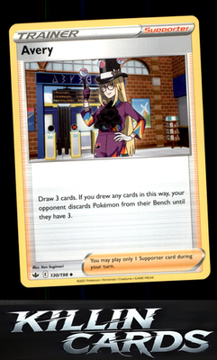 Avery 130/198 Pokemon Uncommon SWSH06: Chilling Reign Card NM