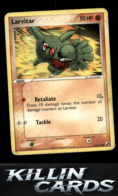 Larvitar 61/115 Pokemon Common Unseen Forces Card MP