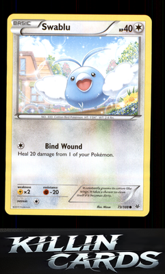 Swablu 73/108 Pokemon Common XY - Roaring Skies Card LP