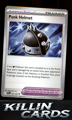 Punk Helmet 092/094 Pokemon Uncommon ME02: Phantasmal Flames Card NM