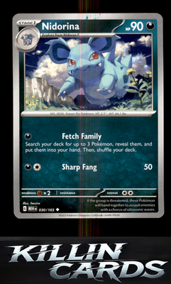 Nidorina 030/165 Pokemon Uncommon SV: Scarlet & Violet 151 Card NM