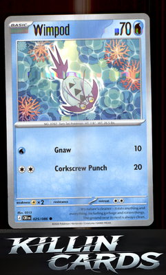 Wimpod 025/086 Pokemon Common ME04: Chaos Rising Card NM