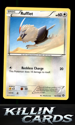 Rufflet 92/114 Pokemon Common XY - Steam Siege Card NM